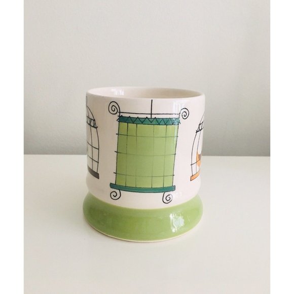 Pier 1 Imports Large Ceramic Cartoon Bird Cage Mug ~ 16 Oz. - Picture 6 of 12